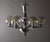 Art Nouveau Chandelier in Chrome and Brass, 1920s For Sale - Image 9 of 18