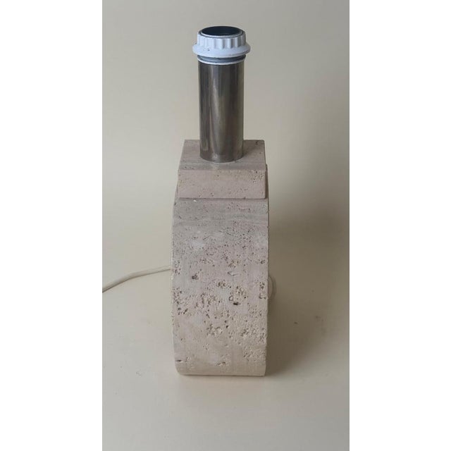 Mid-Century Italian Travertine Elephant Table Lamp Base, 1970s For Sale - Image 9 of 15