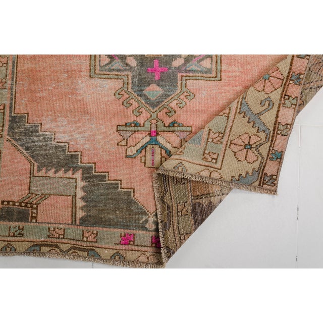 Bohemian Vintage Turkish Area Rug, Hand-Knotted Wool, Traditional Anatolian Motifs For Sale - Image 6 of 8