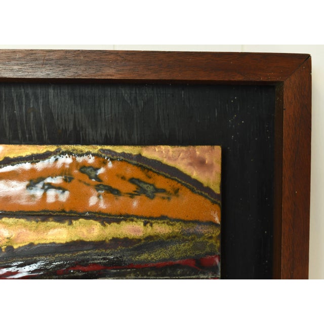 Metal Organic Mid Century Copper Enamel Wall Art Panel Sculpture For Sale - Image 7 of 10