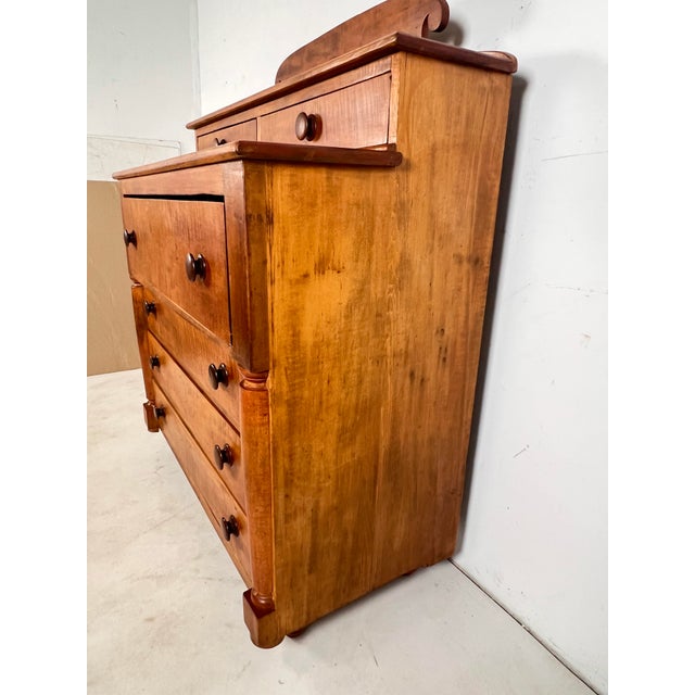 C. 1820s Antique Tiger Maple American Empire Chest For Sale - Image 4 of 11