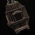 Ebony Late 19th Century Ebony Wood Cricket Cage With Gemstone Inlay, 200g, 9" Tall For Sale - Image 8 of 9