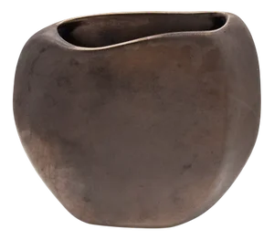 Free-Form Antracite Glazed Ceramic Vase by Max Idlas, 1970s