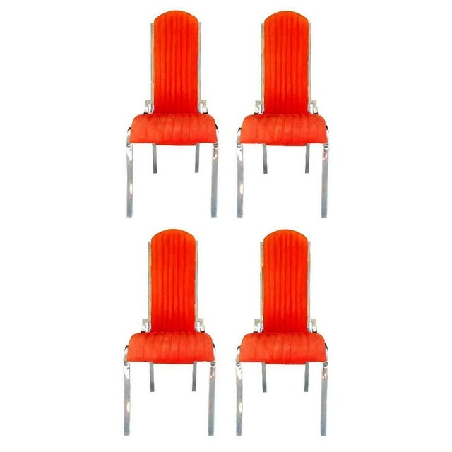 Chromed Steel Dining Chairs, 1970s, Set of 4 For Sale - Image 6 of 6