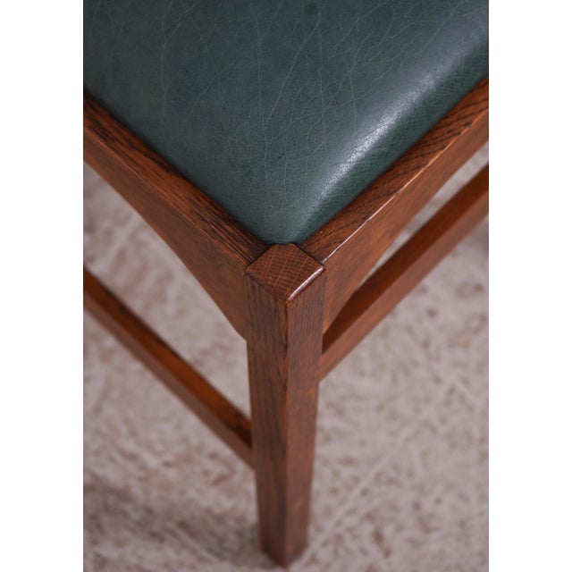 Brown Set of 4 Stickley Mission Oak Dining Room Chairs For Sale - Image 8 of 18