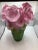 1970s Art Glass Vintage Crystal Multi Color Rose Vase, Signed France For Sale - Image 4 of 10