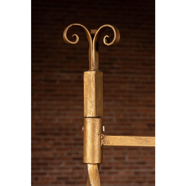 Mid 20th Century Mid 20th Century Hollywood Regency Wrought Iron Spiral Tie & Belt Display Stand For Sale - Image 5 of 8