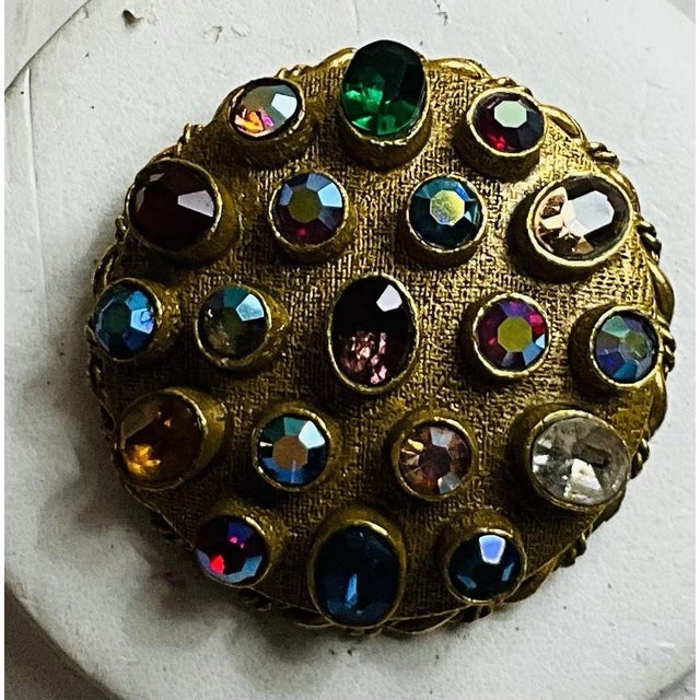 1950s Art (Arthur Pepper) Sputnik Rhinestone Brooch Pin For Sale - Image 9 of 13