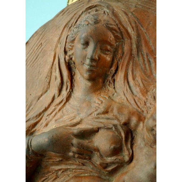 Brown Luigi Bernini, Madonna Del Latte, Italy, 1800s, Terracotta For Sale - Image 8 of 18
