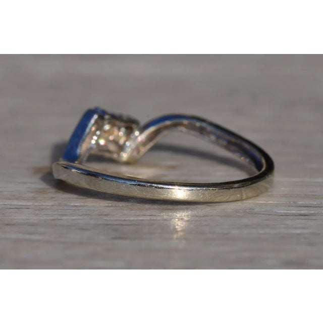 1990s The Molalla: Ladies White Gold Diamond Bypass Ring For Sale - Image 5 of 10