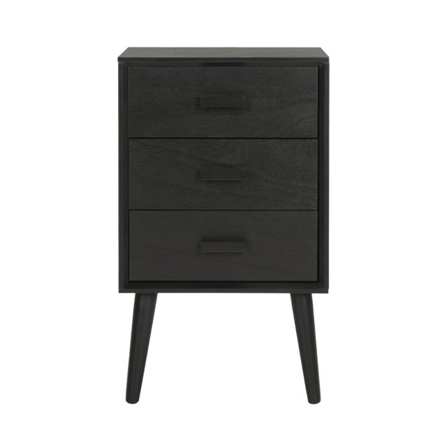 Justin 3 Drawer Chest in Black For Sale