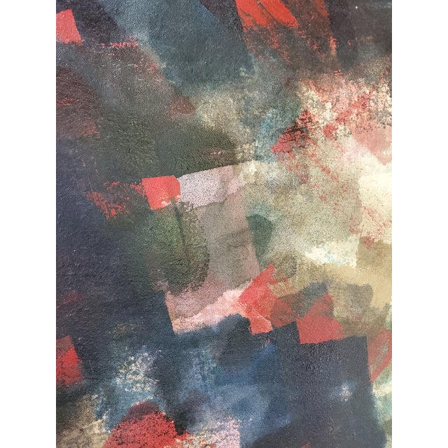 Vintage 1950's Signed Abstract Expressionist Painting, Framed For Sale - Image 4 of 9