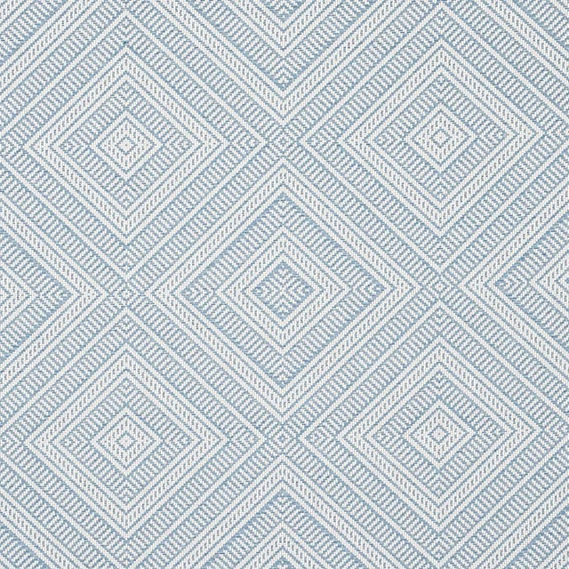 Sample - Schumacher Tortola Indoor/Outdoor Fabric in Sky For Sale