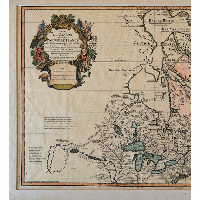 Great Lakes and Canada Map — By Guillaume Delisle, Dezauche, Paris, 1783 For Sale - Image 4 of 4