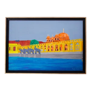 India Painting of a Hindu Temple
