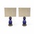 Metal Blue and Silver Murano Glass Lamps, 1970s, Set of 2 For Sale - Image 7 of 7
