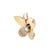 14k Yellow Gold Natural Diamond Butterfly Necklace For Sale - Image 4 of 10