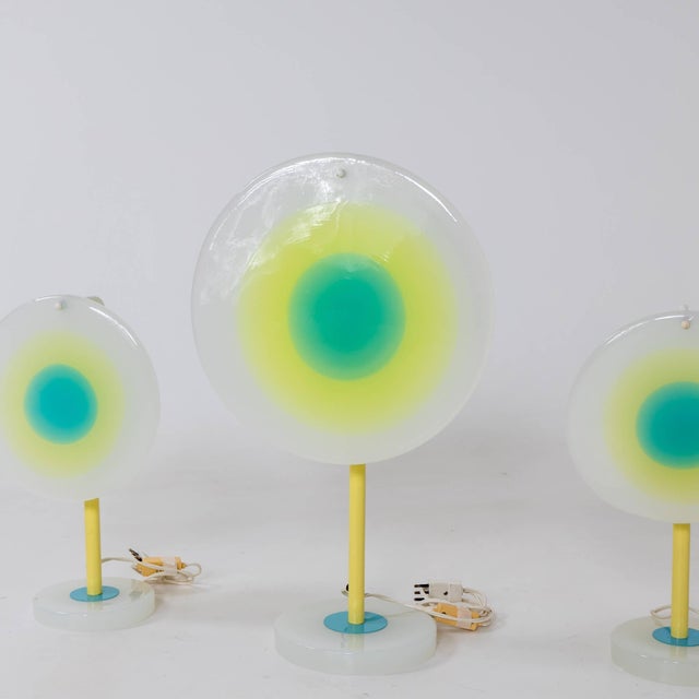 1970s Set of Three Italian Modernist Table Lamps For Sale - Image 18 of 18