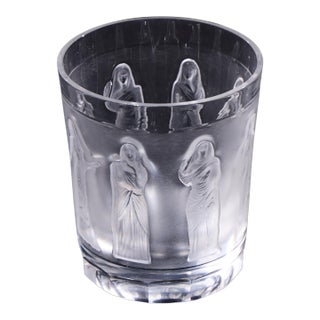 Early 20th Century Lalique French Femmes Crystal Whiskey Tumbler Glasse For Sale