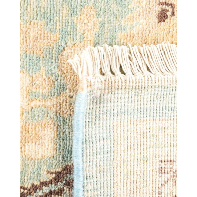 1990s Vintage Traditional Hand Knotted Wool Area Rug, Blue - 6'3" X 8'5" For Sale - Image 5 of 9