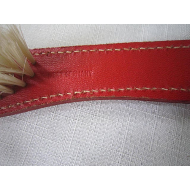 Mid-Century Modern Pair of Vintage German Leather Clothes Brushes, HIs & Hers For Sale - Image 3 of 3