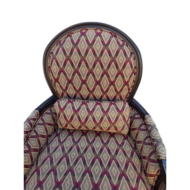 1990s Ethan Allen Custom Suzette Bergere Lounge Chair French Living Room Armchair For Sale - Image 9 of 14