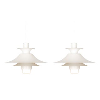 Vintage Pendant Lamps from Lyfa, 1970s, Set of 2 For Sale