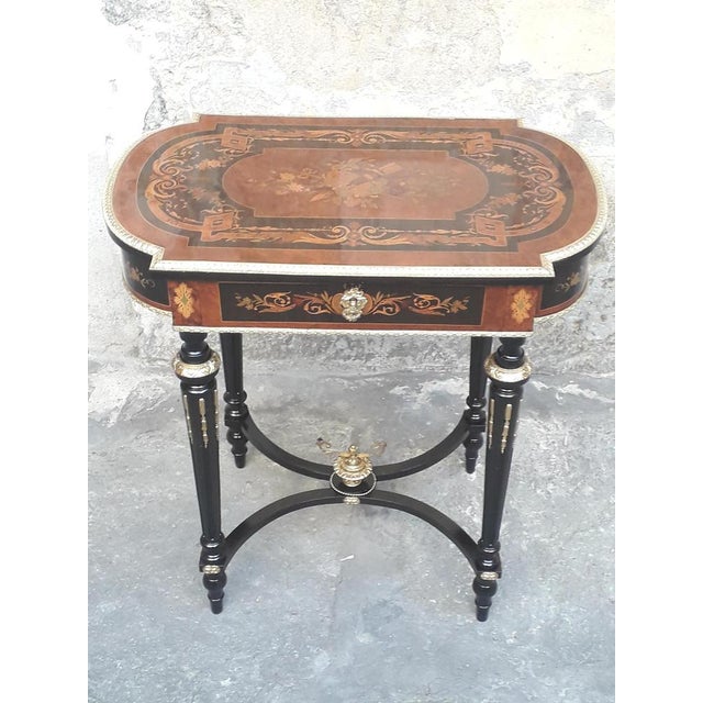 Antique Inlaid Coffee Table, 1860s For Sale - Image 10 of 16