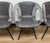 Metal 2022, Scan Design, Orion Dining Chair (Set of Four), Alu Grey Velvet & Vintage Grey Eco-Pele For Sale - Image 7 of 11