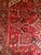 Red Vintage Persian Heriz Rug, Hand-Knotted Wool, Geometric Medallion Pattern, Red & Navy, 8x10 For Sale - Image 8 of 10