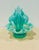Stunning Fenton mid-century opalescent sea green hobnail centerpiece with three calla lilly shaped glass horns. This piece...