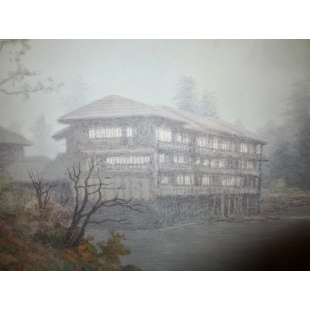 Luminist Japanese Watercolor by Y.Kiso Circa 1920s-30s For Sale - Image 4 of 8