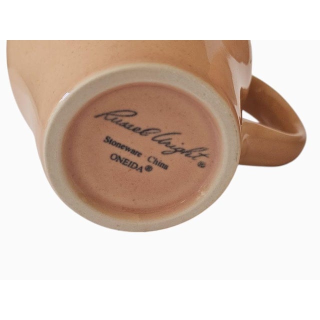 Pink Russel Wright Oneida 4-1/2" Tall Mugs - Set of Two - Coral Pink - Euc - New - Unused For Sale - Image 8 of 9