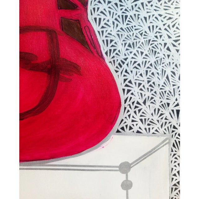 Contemporary "I Will Sit Till I Rest", Acrylic on Canvas Painting by Janet Adegoke For Sale - Image 3 of 3