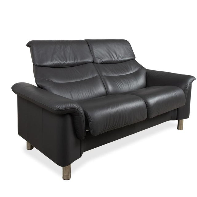 Green Leather Como Two-Seater Sofa from Stressless For Sale - Image 4 of 17