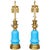 Blue Opaline Glass Lamps - a Pair For Sale - Image 9 of 9