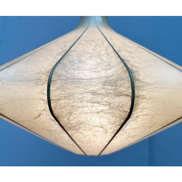 Mid-Century Modern German Cocoon Pendant Lamp by Friedel Wauer for Goldkant Leuchten, 1960s For Sale - Image 17 of 18