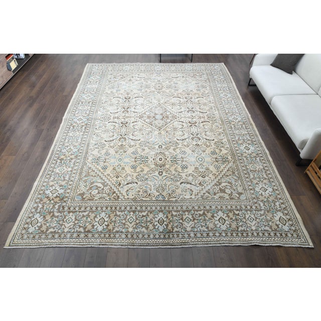 Vintage Persian Hand-Knotted area rug is a semi-antique vintage area rug. The '70s Eastern region of Anatolian's unique...