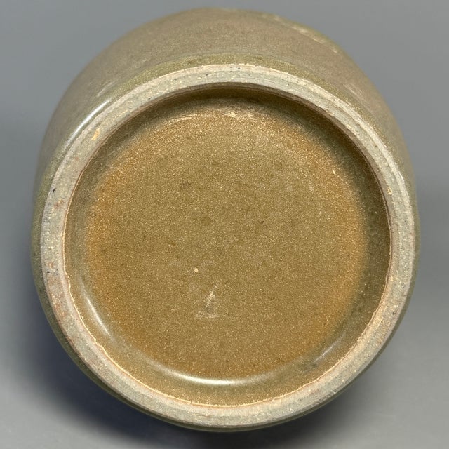 Antique Chinese Official‑Style Celadon Vase With Phoenix‑Shaped Handles For Sale - Image 6 of 6