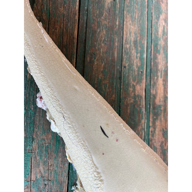 Flower and Bird Slip Wall Vase, 1890s For Sale - Image 11 of 12