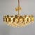 Mid-Century Modern Brutalist Brass and Glass Chandelier by Sciolari for Palwa, 1970s For Sale - Image 3 of 12