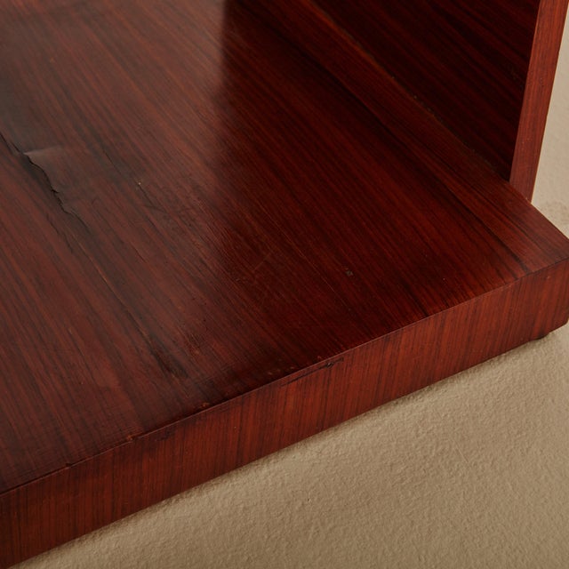 Wood Tall Rosewood Veneer Cabinet with Key by SAM, France 1950s For Sale - Image 7 of 11