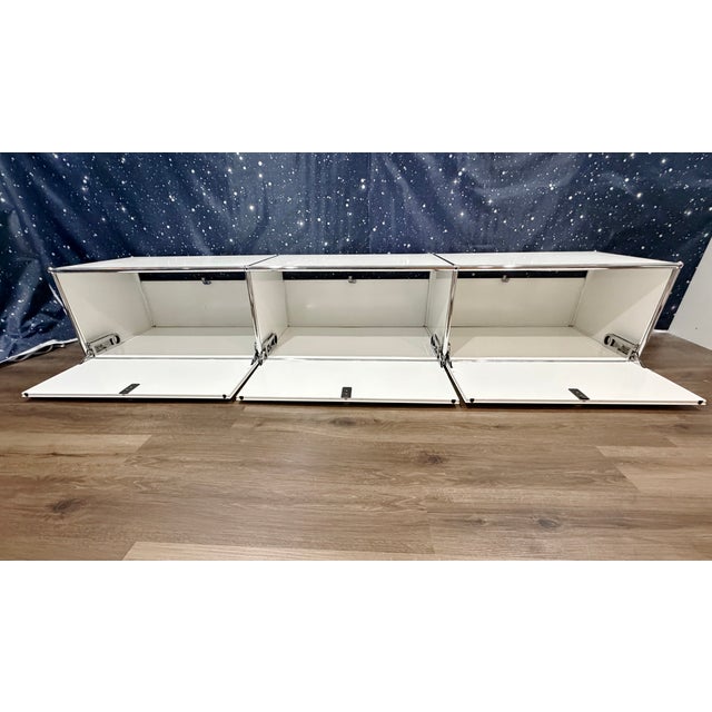 USM Usm Haller White Storage Credenza For Sale - Image 4 of 11