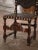 18th Century Portuguese Renaissance Carved Walnut Chair With Embossed Leather For Sale In Dallas - Image 6 of 7