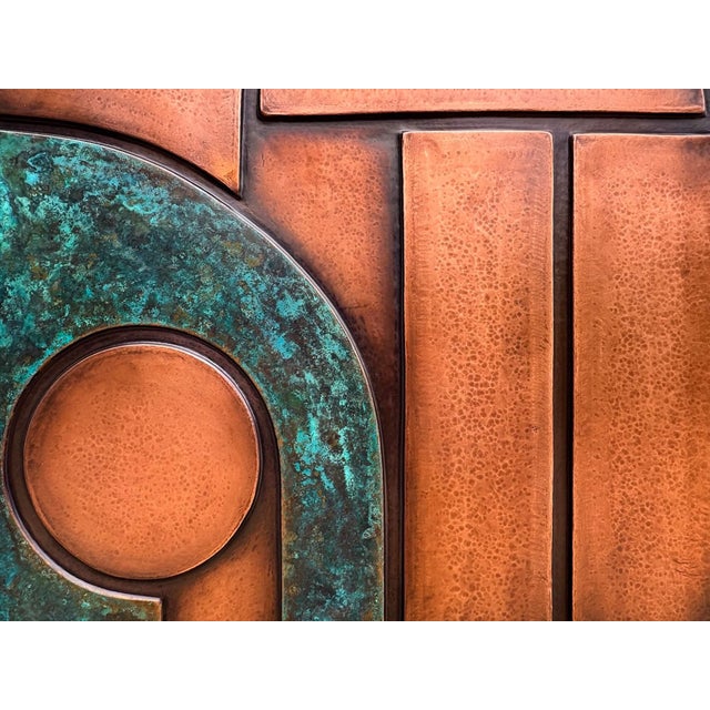 Abstract Geometric Metal Triptych Wall Sculpture "Intervals" by Jeremy Maronpot For Sale In Raleigh - Image 6 of 18