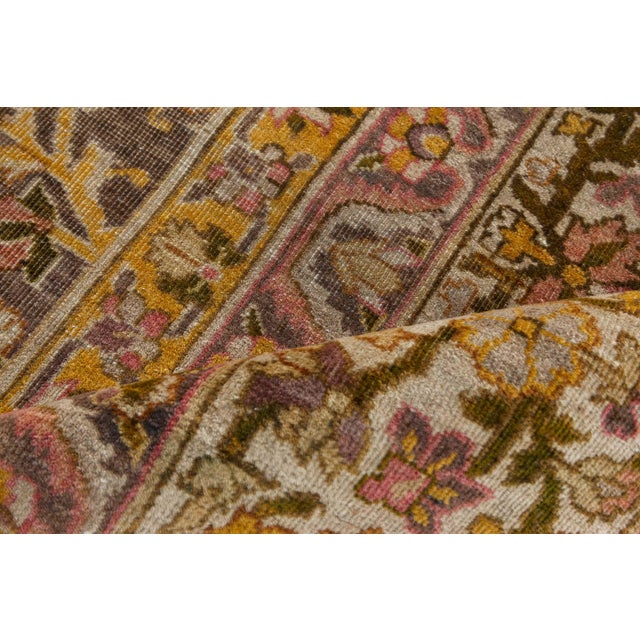 Saffron 1920s Oversized Turkish Sivas Rug For Sale - Image 8 of 13