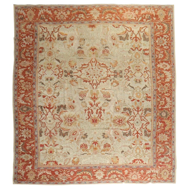Antique Sultanabad Persian Carpet For Sale - Image 15 of 18