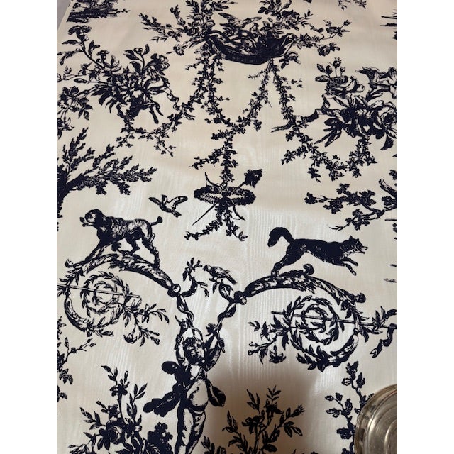 1960’s Vintage Wallcovering Black and White With Moire Back. Josephine Howell Incorporated. Challon Pattern. 22 Rolls. For Sale In Philadelphia - Image 6 of 8