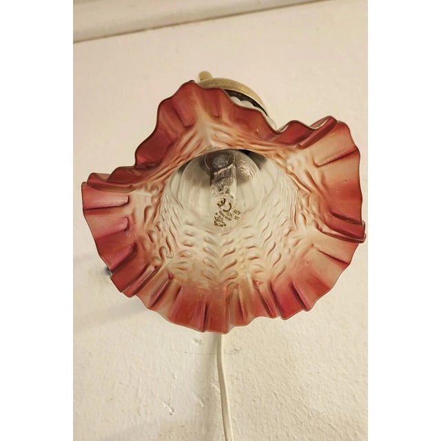 Bronze and Glass Sconce, Spain, 1950s, in Very Good conditions. Designed 1950 to 1959 Up to 250V (Europe/UK Standard).The...