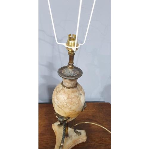 French Alabaster Table Lamps, Set of 2 For Sale - Image 9 of 10